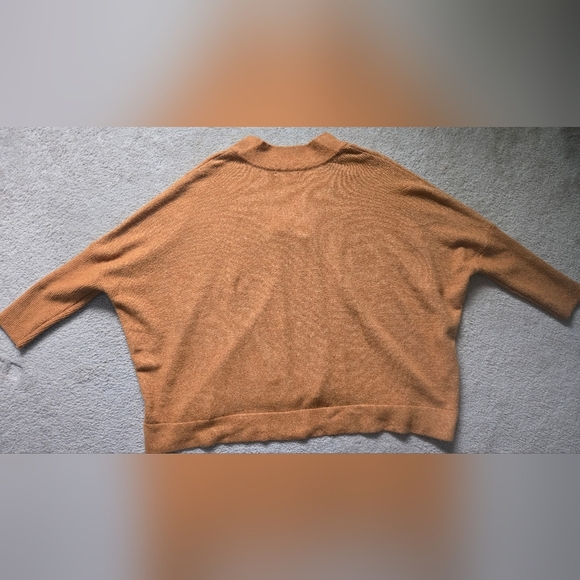 Anthropologie Mustard Oversized Long Sleeve V-Neck Sweater Size Large - Picture 10 of 11